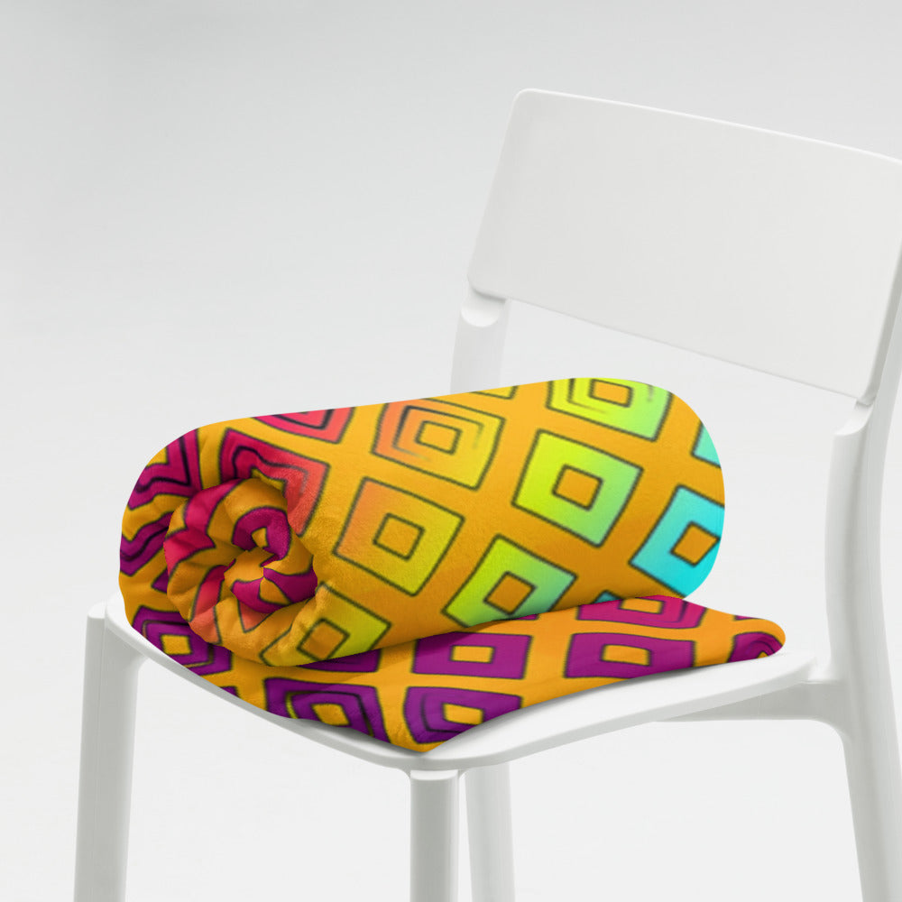 "Peacocking" THROW BLANKET, 60″×80″, Lifestyle