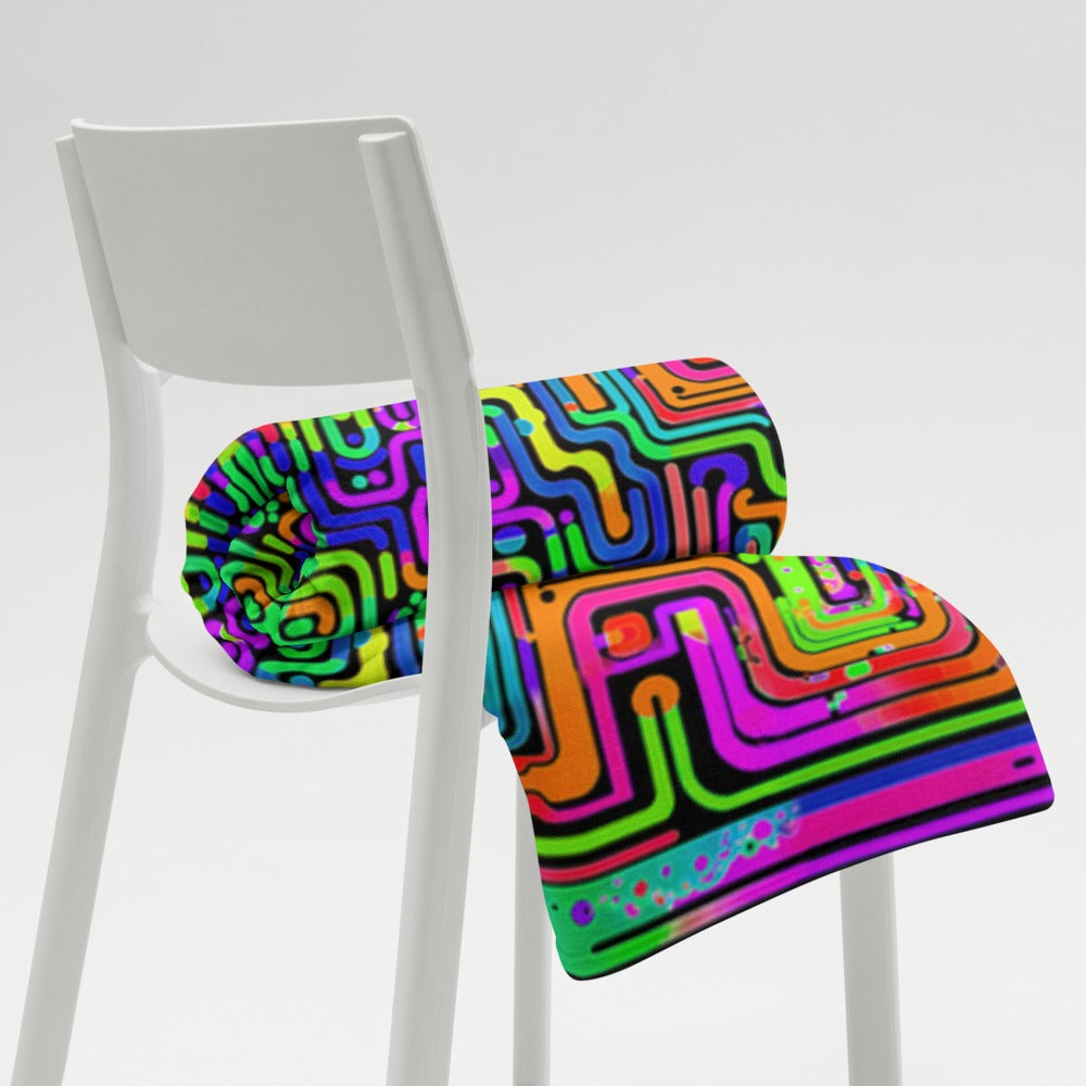 "Borg Rave" THROW BLANKET, 60″×80″, Lifestyle 2
