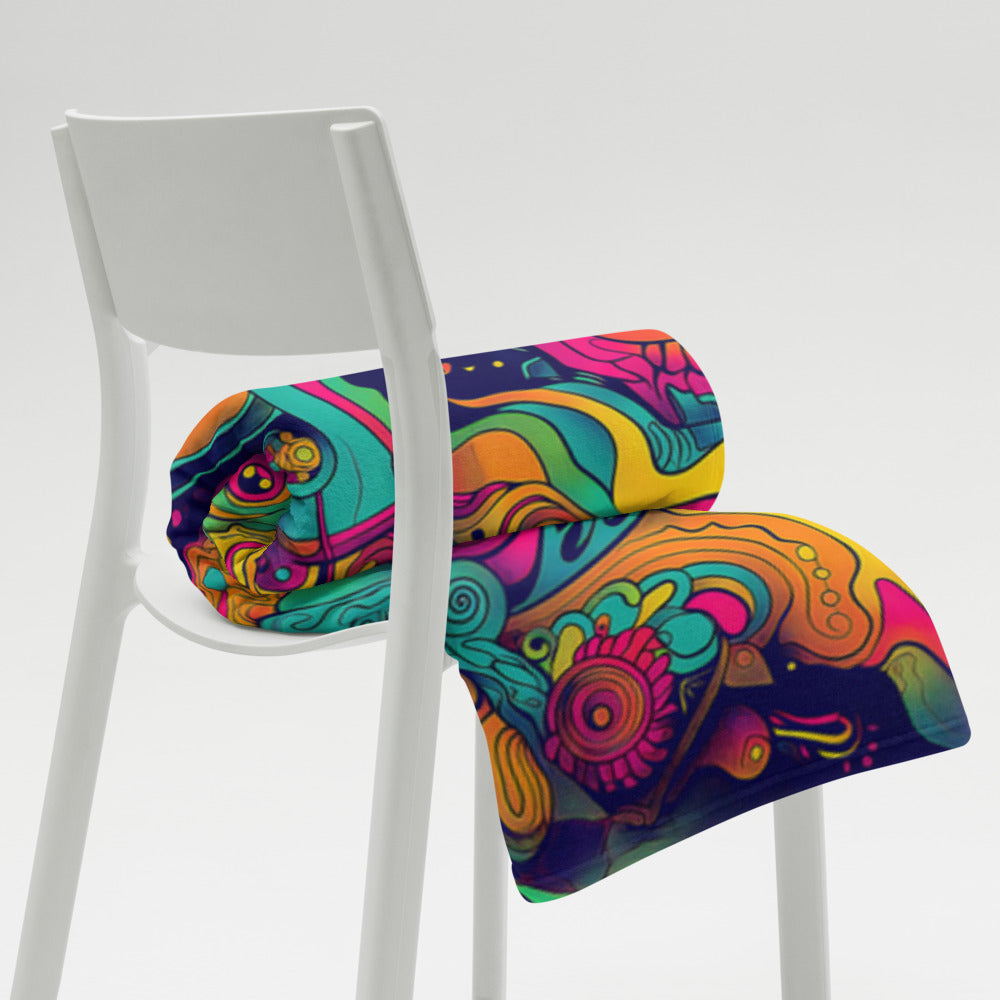 "Totem" THROW BLANKET, 60″×80″, Lifestyle 2