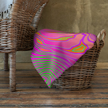 "Neon King" THROW BLANKET, 60″×80″, Lifestyle