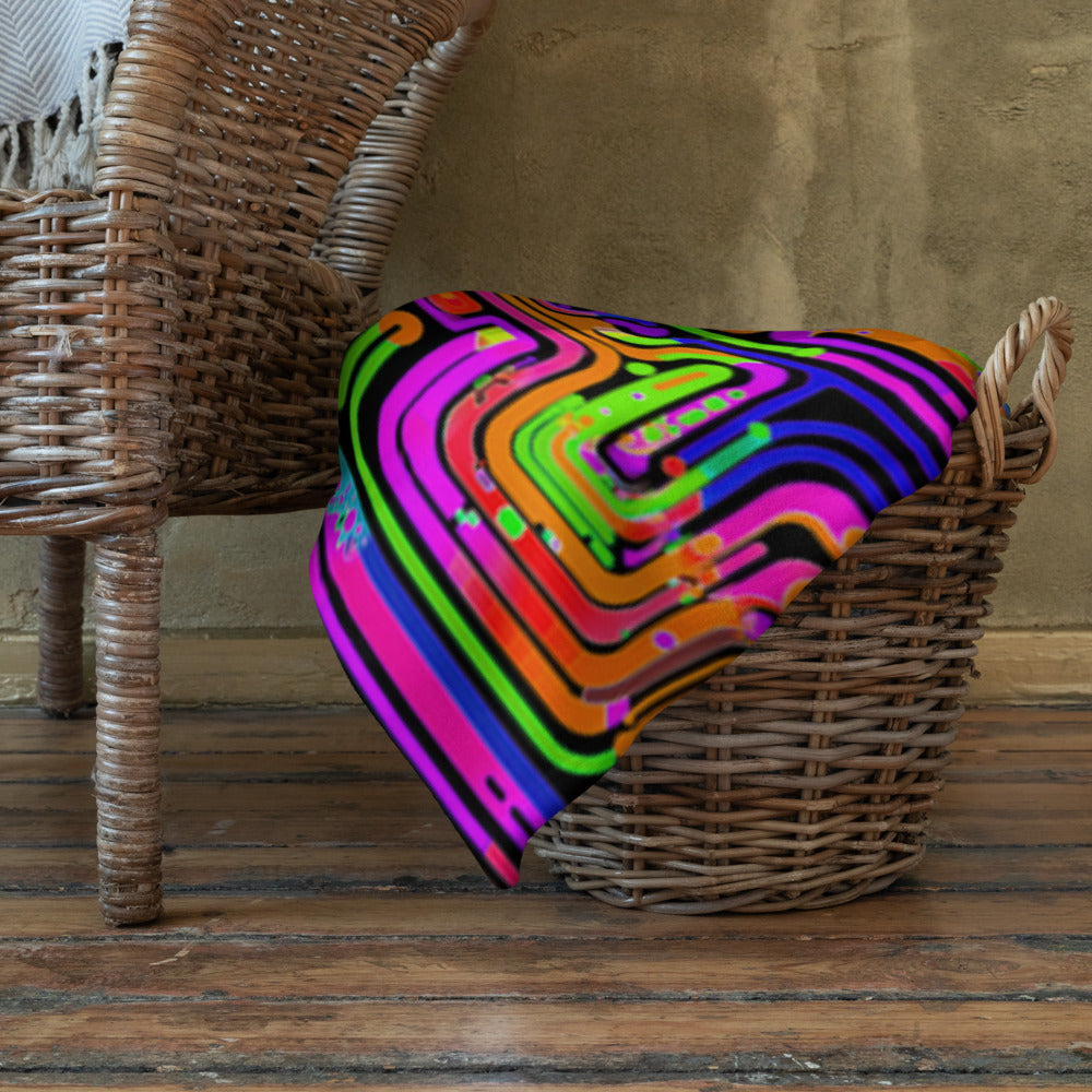 "Borg Rave" THROW BLANKET, 60″×80″, Lifestyle