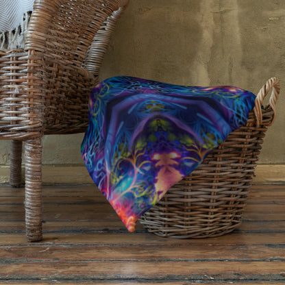 "The Sacred Circle" THROW BLANKET, 60″×80″, Lifestyle