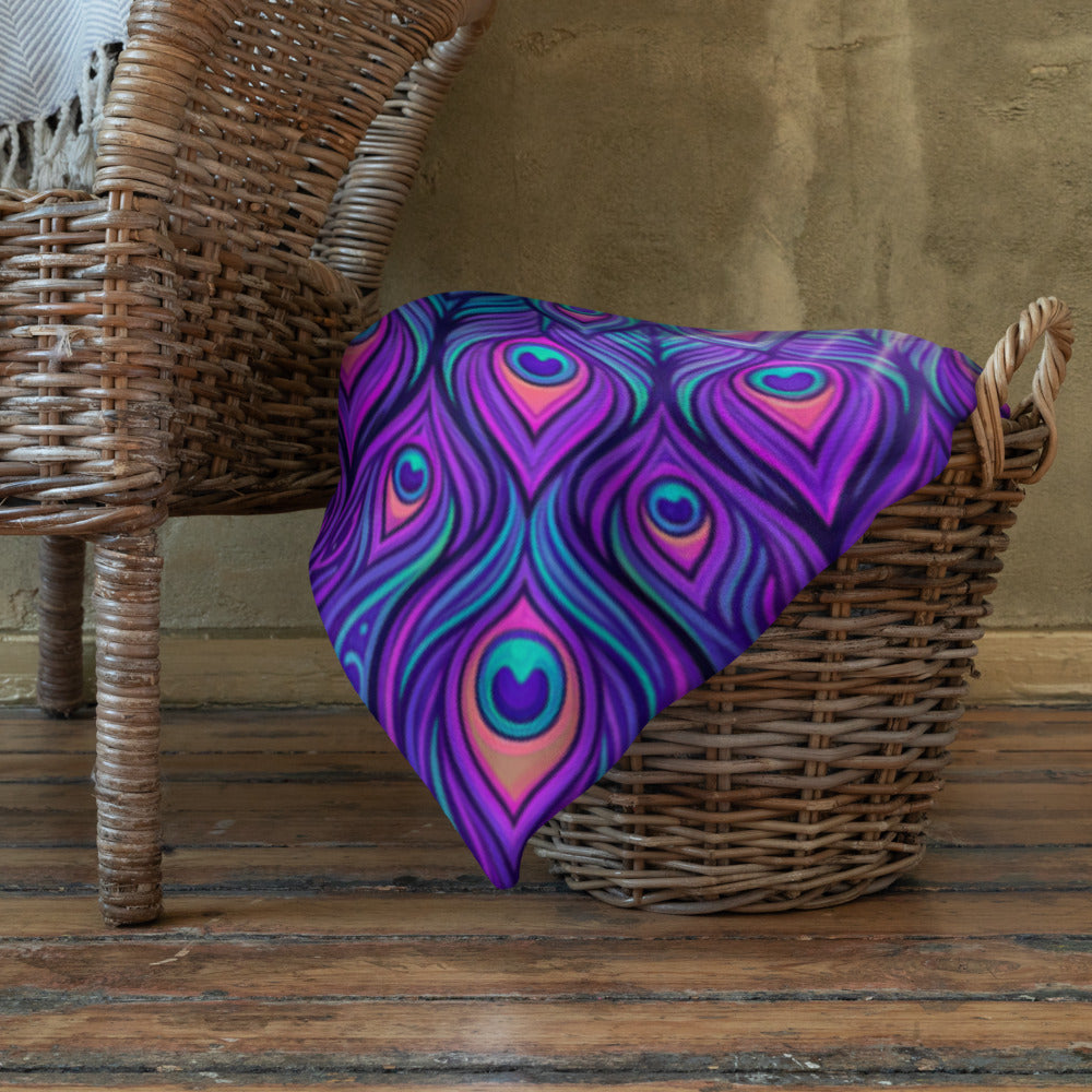 "Shamanic Emanation" THROW BLANKET, 60″×80″, Lifestyle