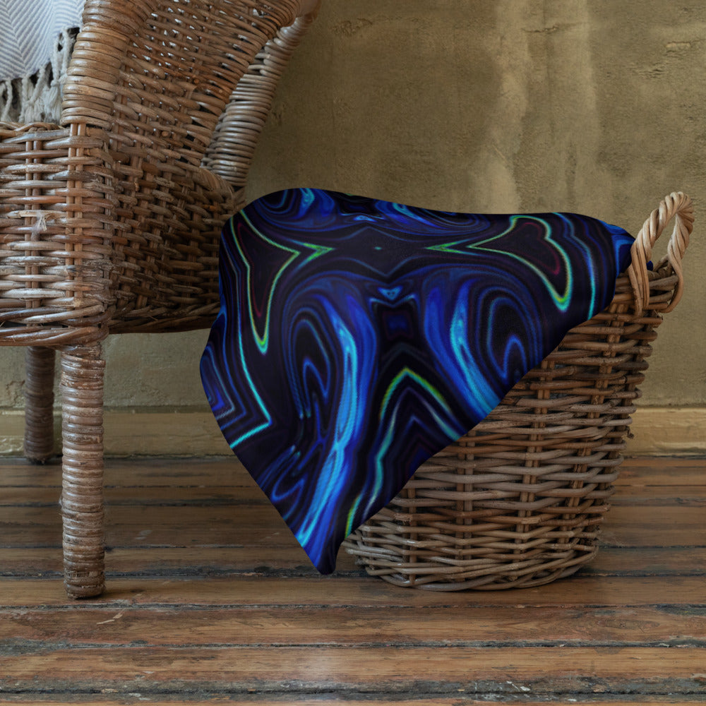 "Liquid Night" THROW BLANKET, 60″×80″, Lifestyle