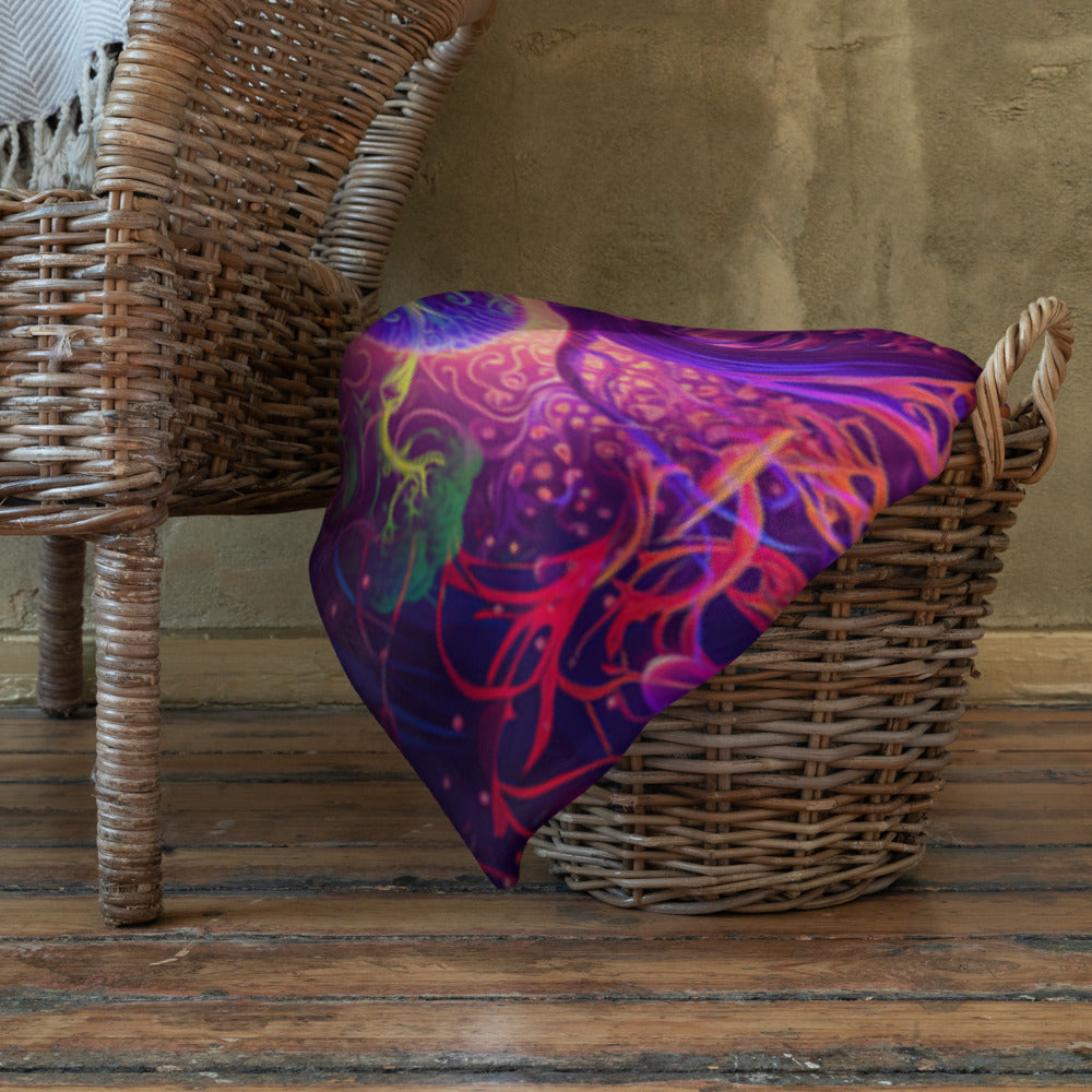 "The Sacred Vine" THROW BLANKET, 60″×80″, Lifestyle