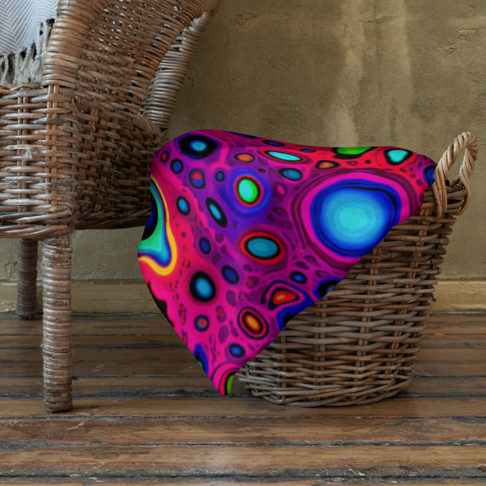 "Psycho Leopard" THROW BLANKET, 60″×80″, Lifestyle