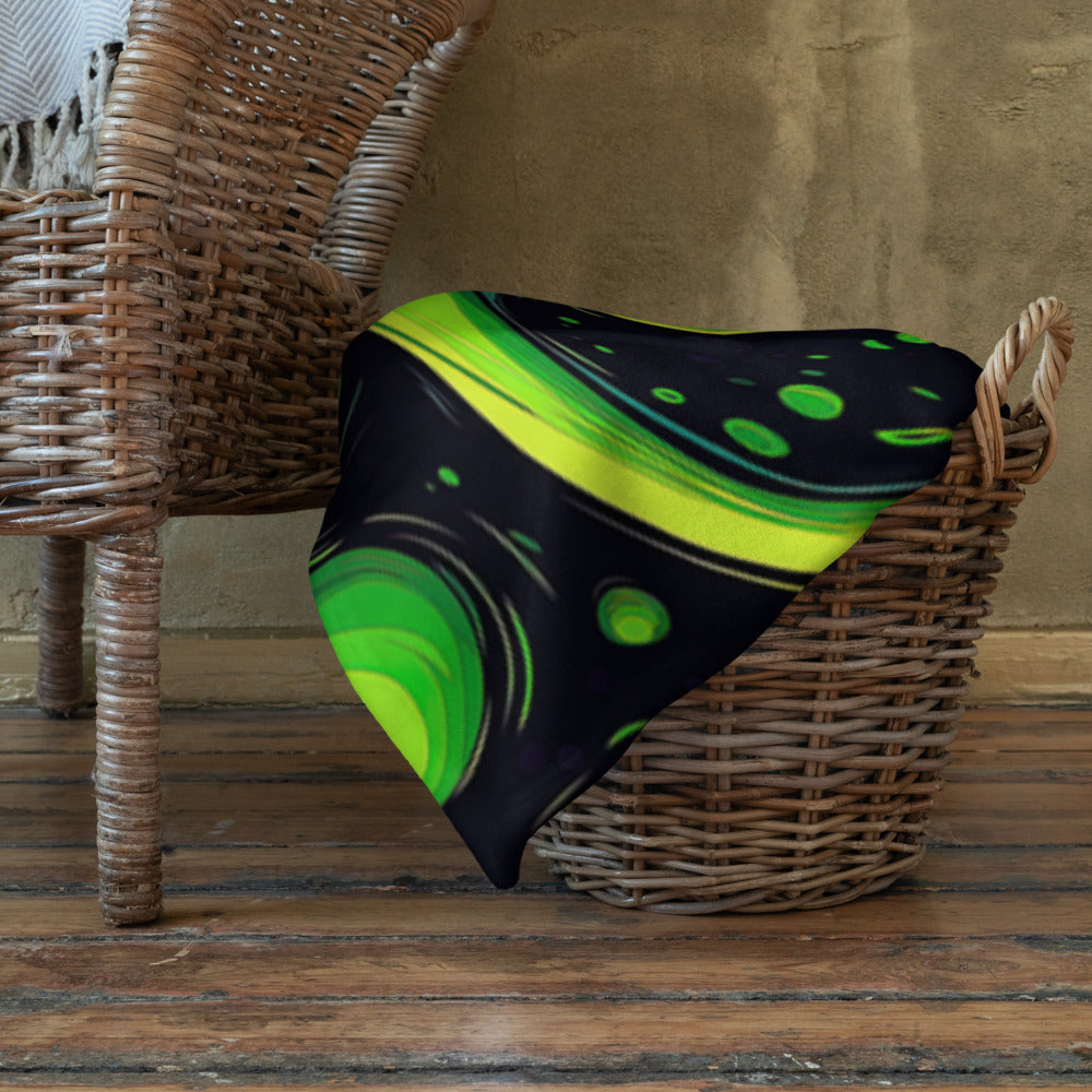 "Slimer" THROW BLANKET, 60″×80″, Lifestyle