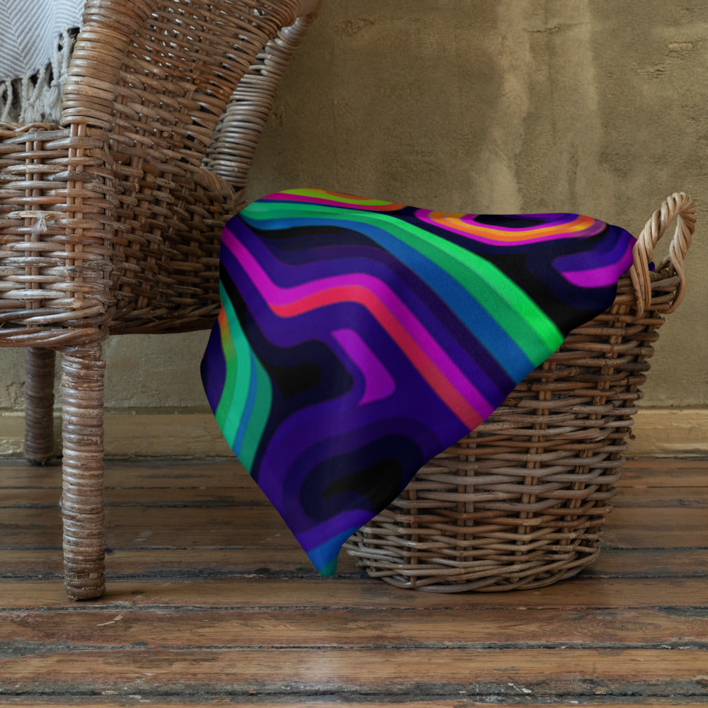 "Tripnotist" THROW BLANKET, 60″×80″, Lifestyle