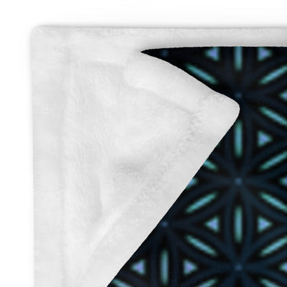 "Rainbow Flower of Life Pattern" THROW BLANKET, 60″×80″, Product details
