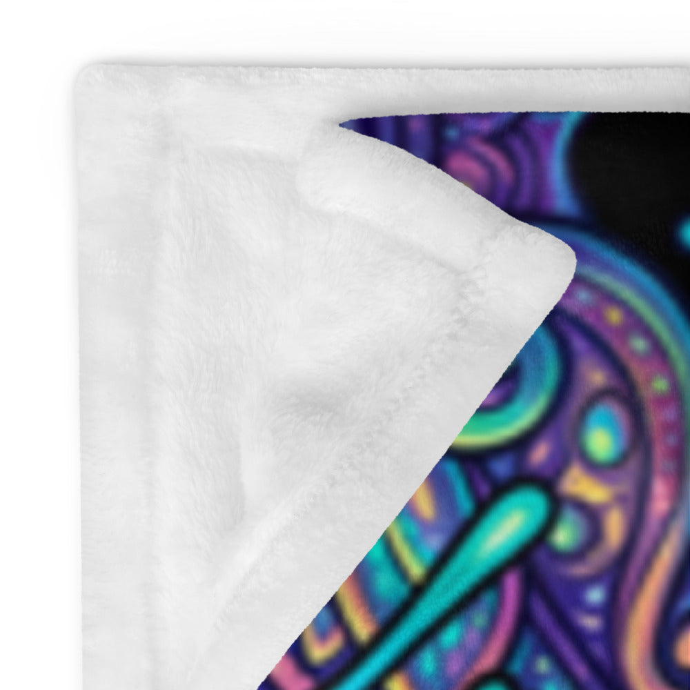 "Higher Pondciousness Mandala" THROW BLANKET, 60″×80″, Product details
