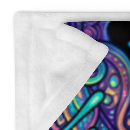 "Higher Pondciousness Mandala" THROW BLANKET, 60″×80″, Product details