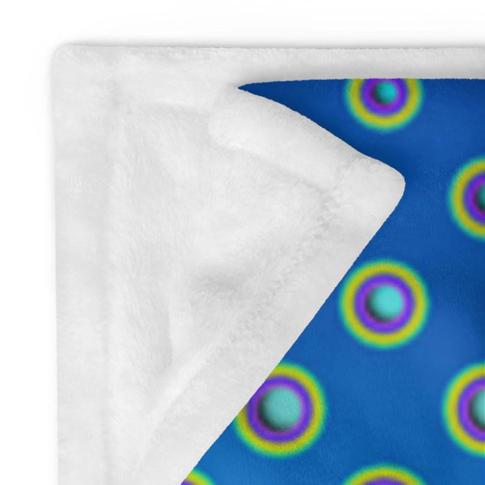 "Morphing Cycles Blue" THROW BLANKET, 60″×80″, Product details