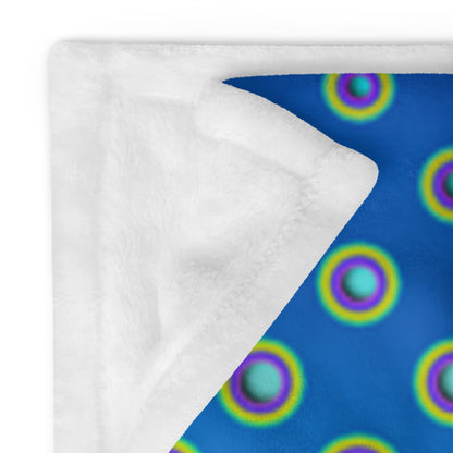 "Morphing Cycles Blue" THROW BLANKET, 60″×80″, Product details