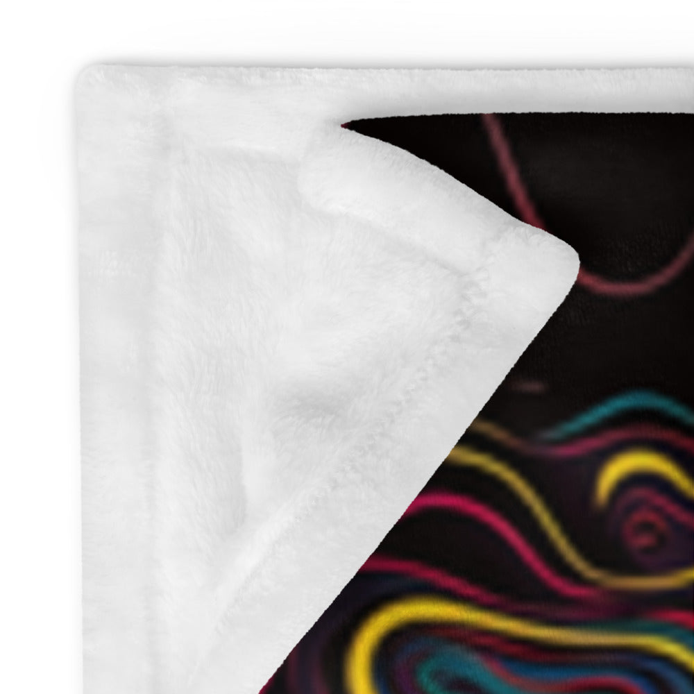 "Neon Oil" THROW BLANKET, 60″×80″, Product details