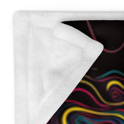 "Neon Oil" THROW BLANKET, 60″×80″, Product details