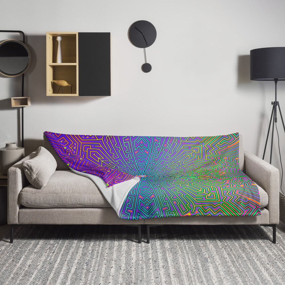 "Corteca V2" THROW BLANKET, 60″×80″, Lifestyle