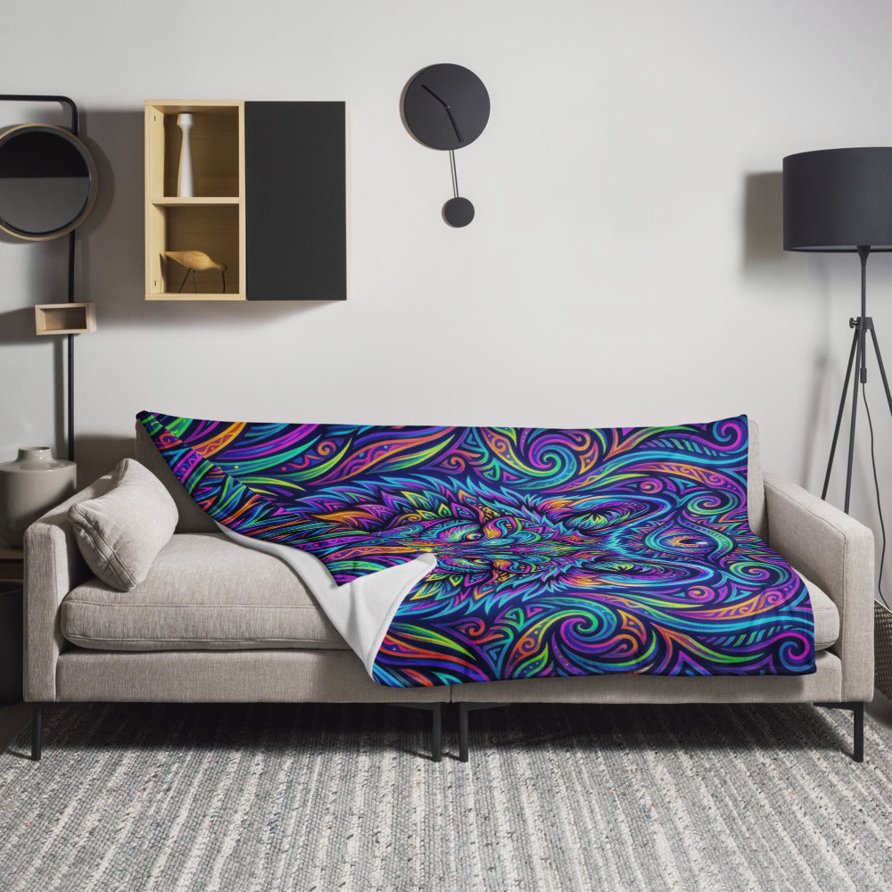 "Watchful Eyes" THROW BLANKET, 60″×80″, Lifestyle
