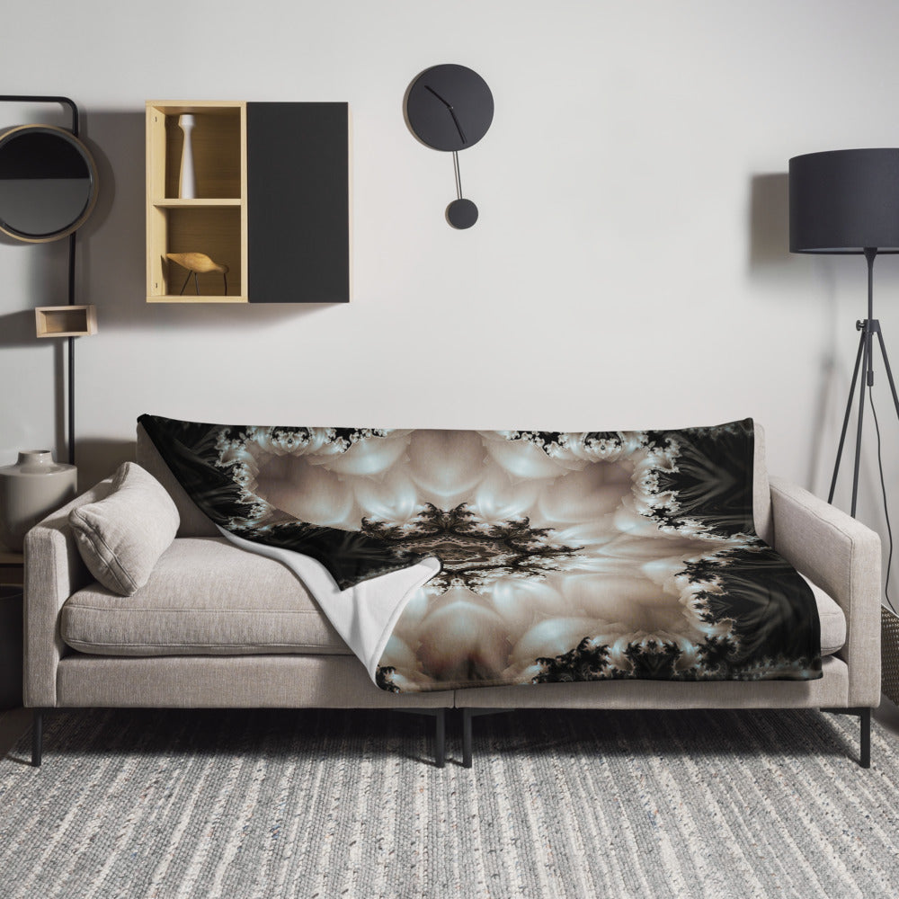 "Duality" THROW BLANKET, 60″×80″, Lifestyle