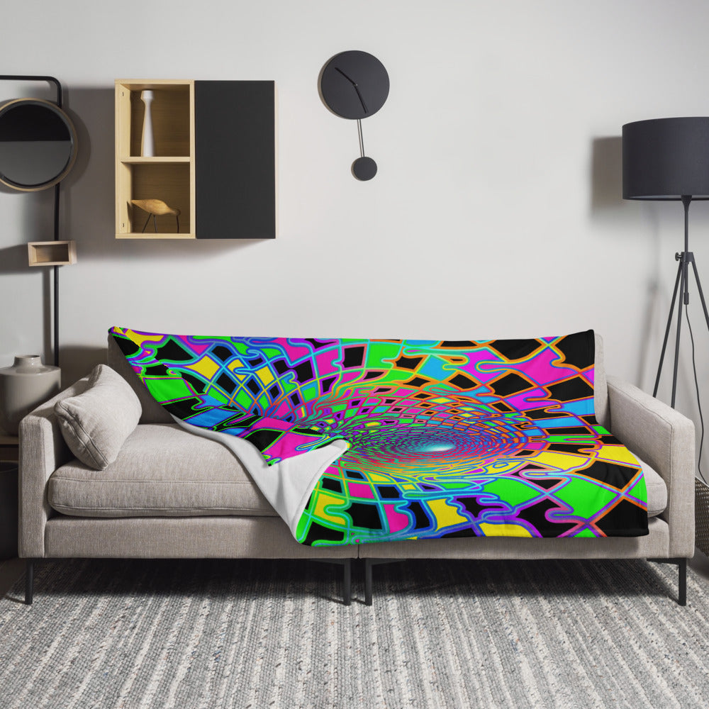 "Here We Go" THROW BLANKET, 60″×80″, Lifestyle