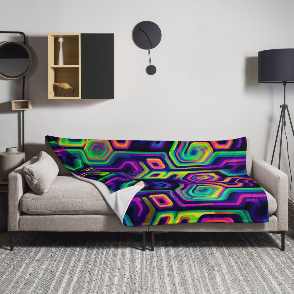 "Tripnotist" THROW BLANKET, 60″×80″, Lifestyle