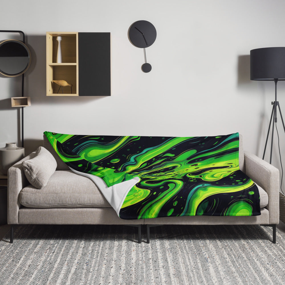 "Slimer" THROW BLANKET, 60″×80″, Lifestyle
