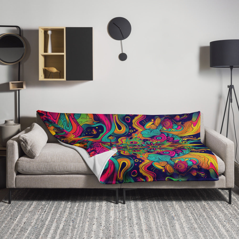 "Totem" THROW BLANKET, 60″×80″, Lifestyle