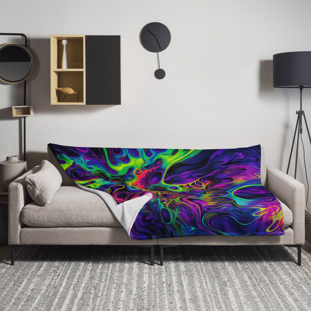 "Still Trippin'" THROW BLANKET, 60″×80″, Lifestyle
