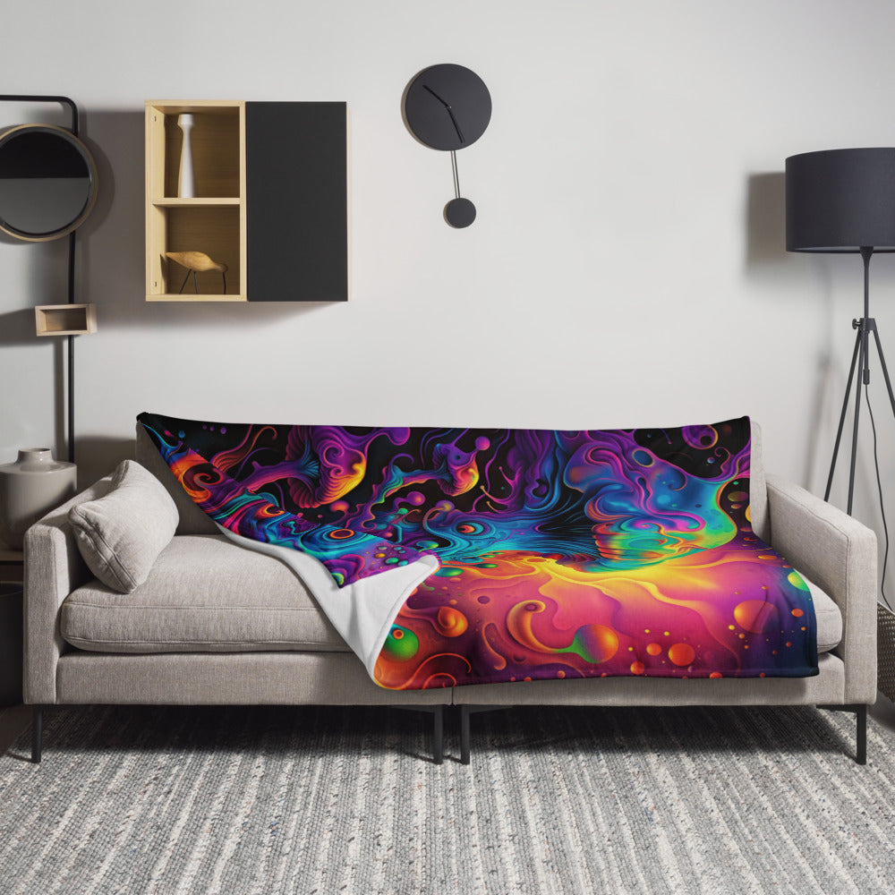 "Void Destroyer" THROW BLANKET, 60″×80″, Lifestyle
