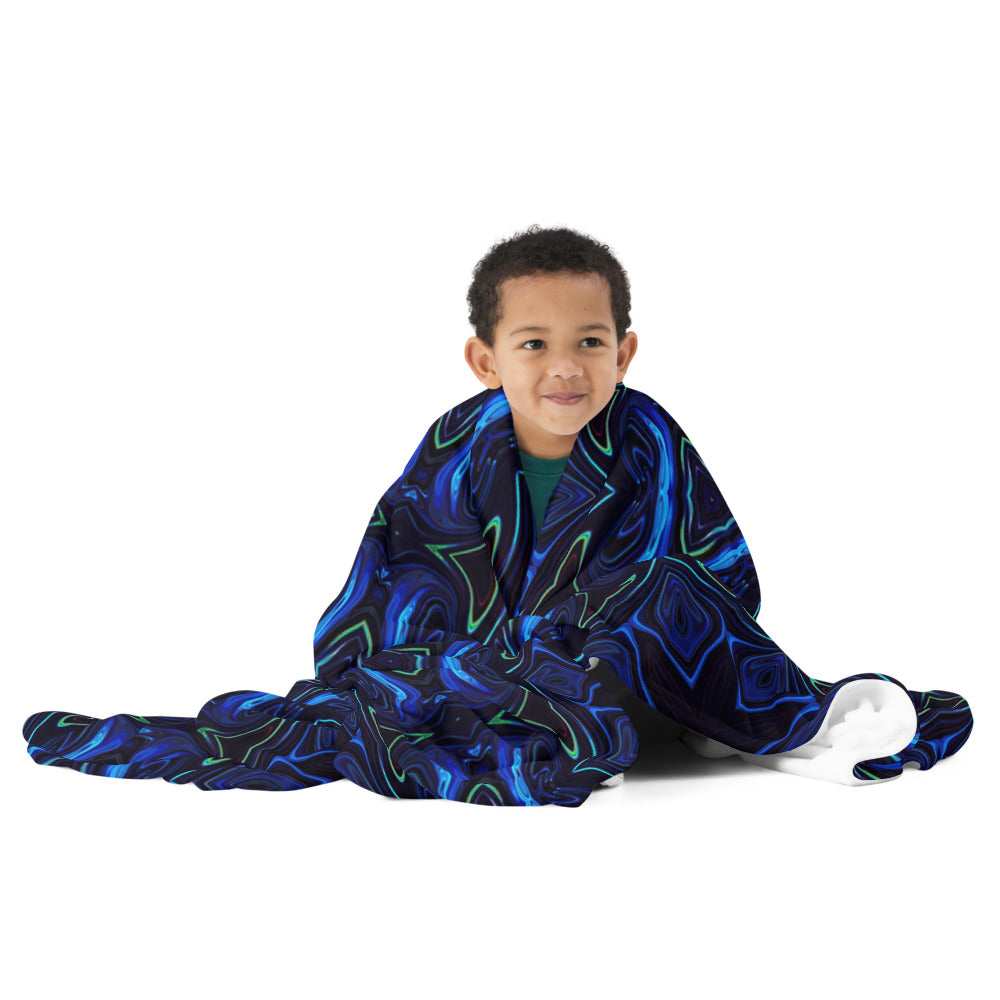 "Liquid Night" THROW BLANKET, 60″×80″, Front