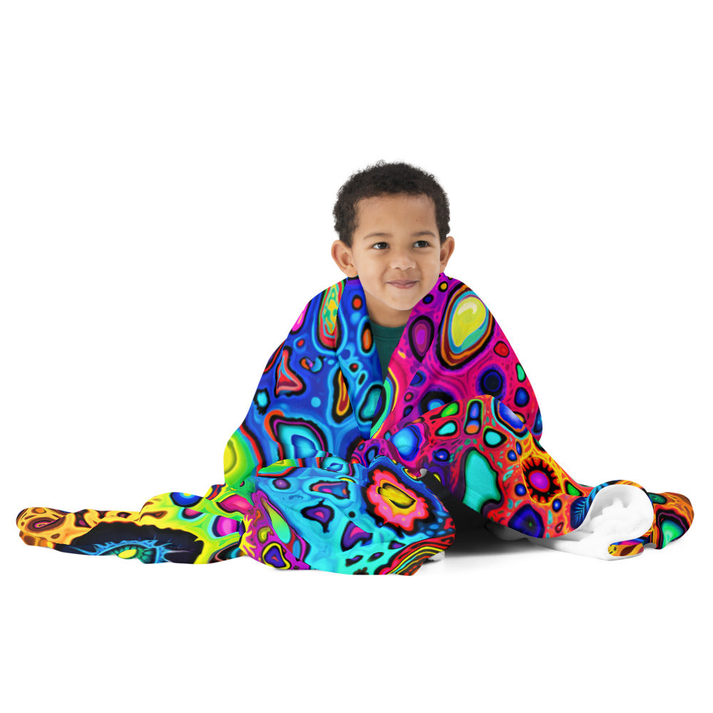 "Psycho Leopard" THROW BLANKET, 60″×80″, Front