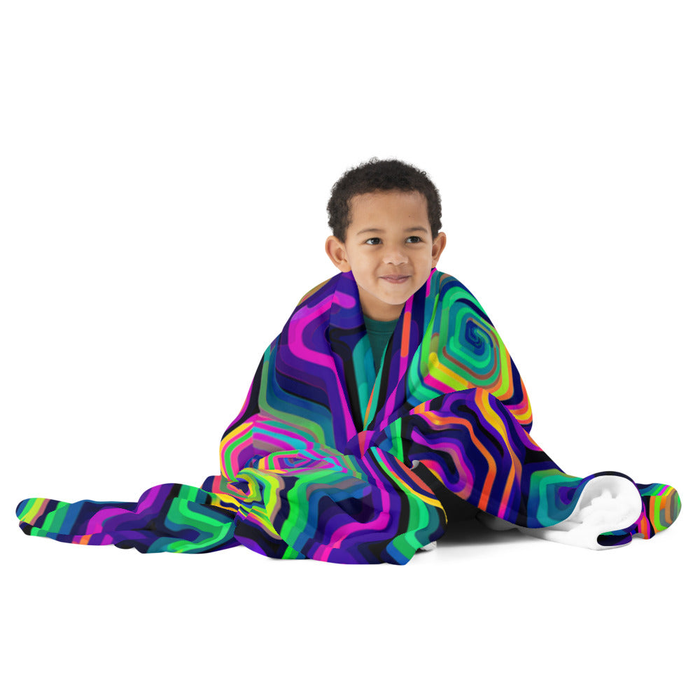 "Tripnotist" THROW BLANKET, 60″×80″, Front