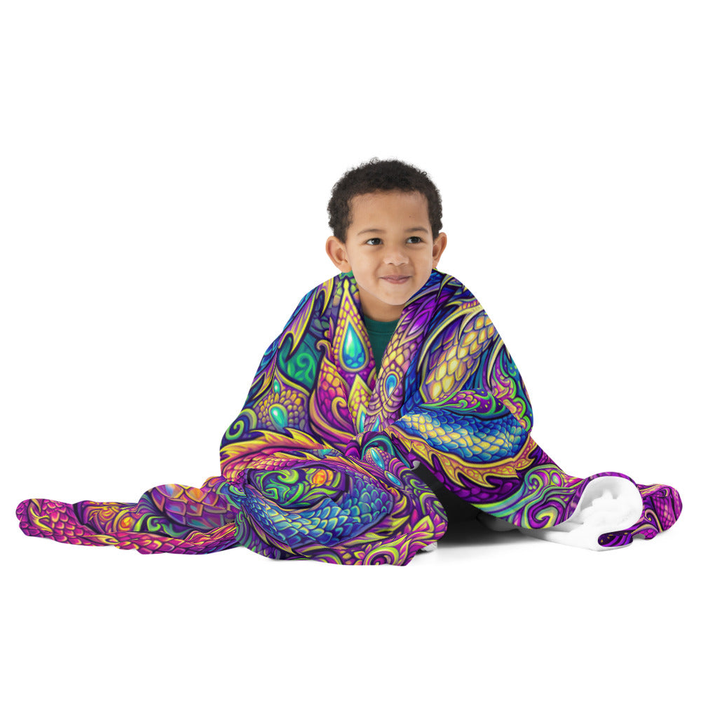 "LovDragons" THROW BLANKET, 60″×80″, Front