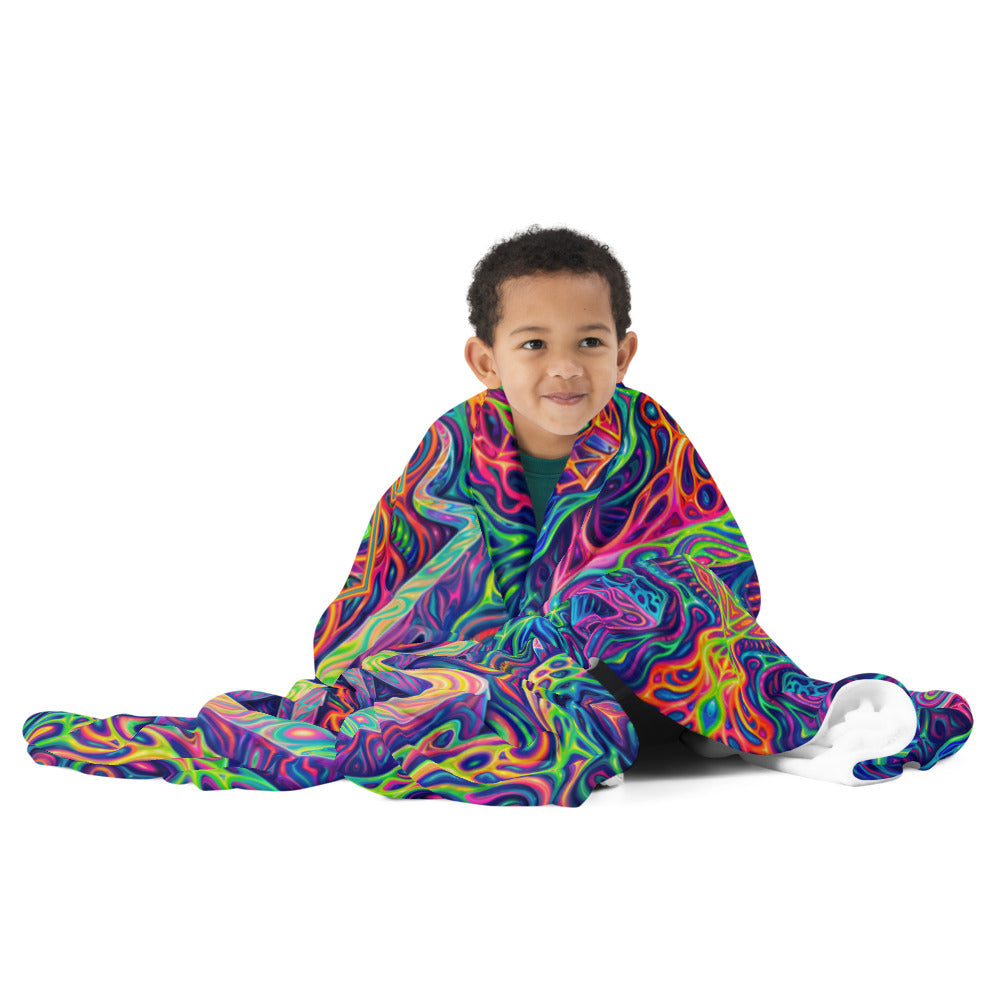 "Oh My Sri Yantra" THROW BLANKET, 60″×80″, Front
