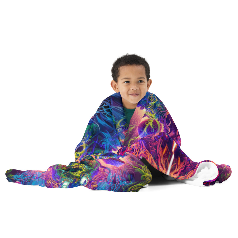 "The Sacred Vine" THROW BLANKET, 60″×80″, Front