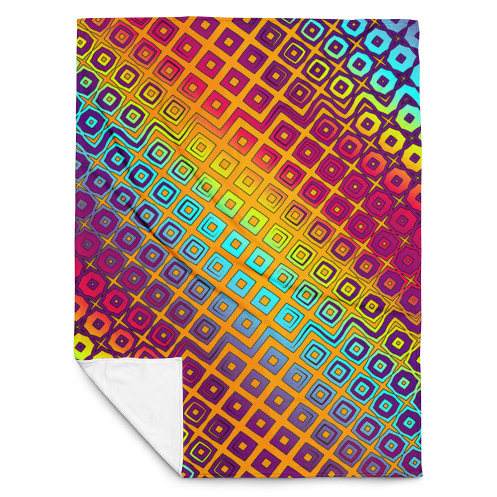 "Peacocking" THROW BLANKET, 60″×80″, Front
