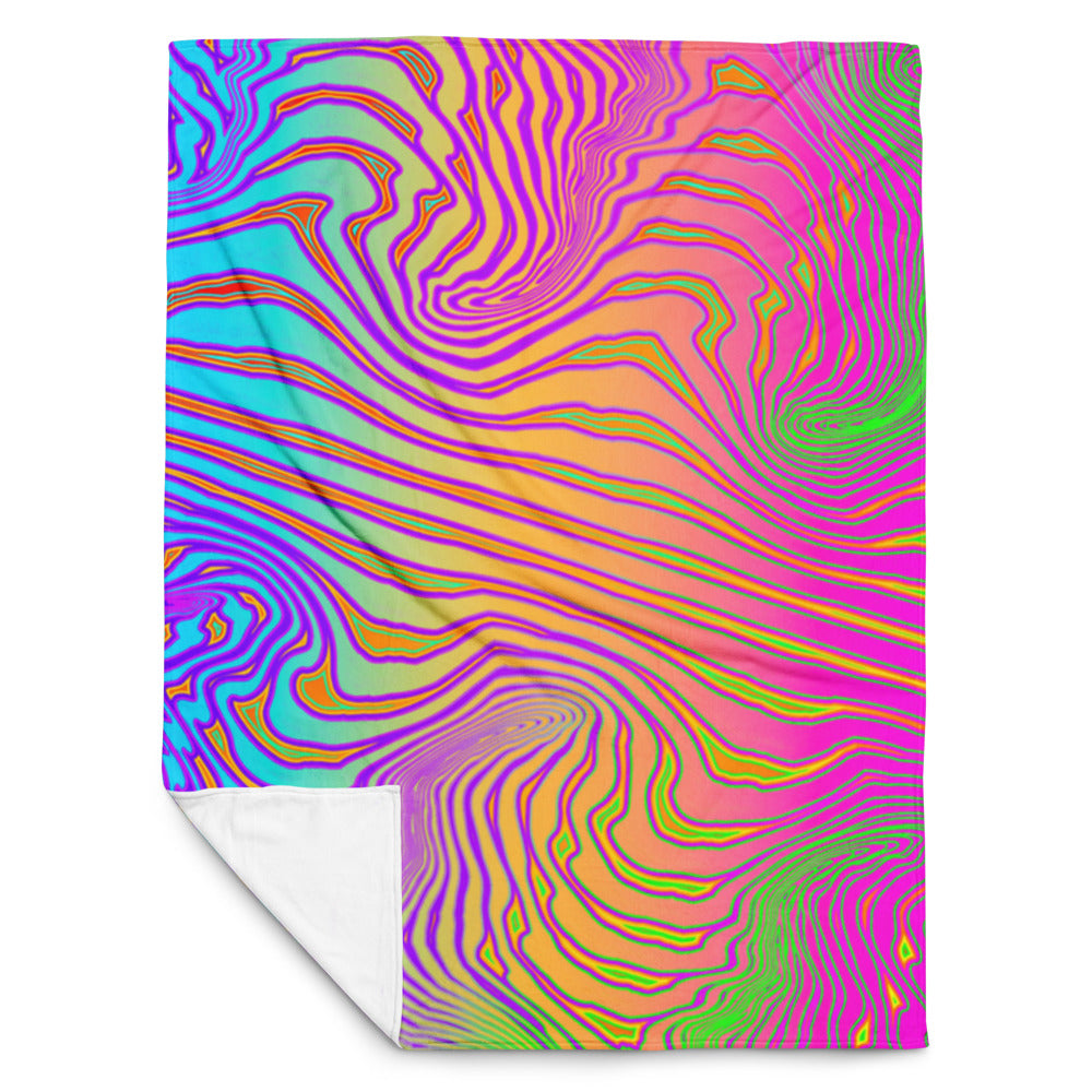 "Neon King" THROW BLANKET, 60″×80″, Front