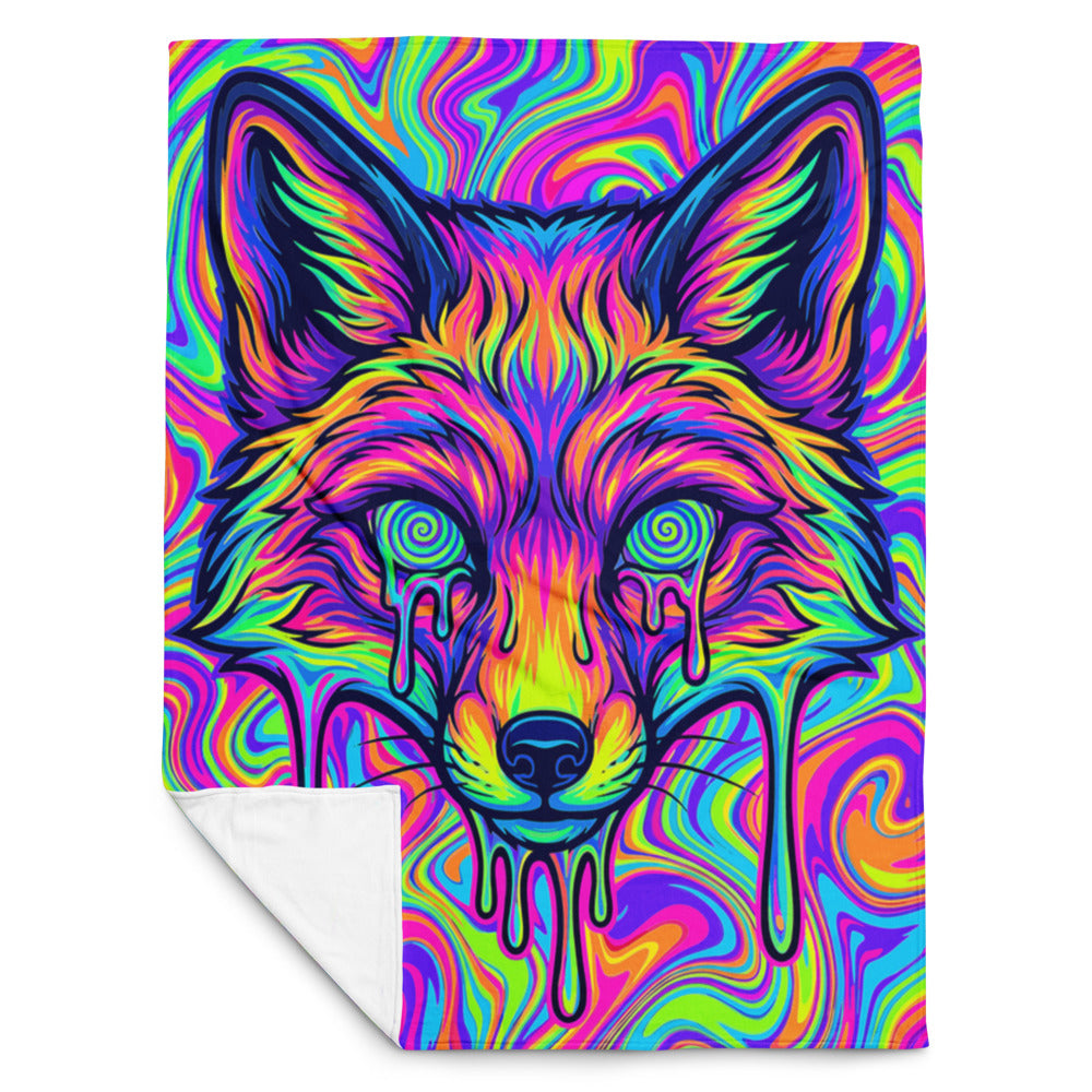 "Fox Hole" THROW BLANKET, 60″×80″, Front