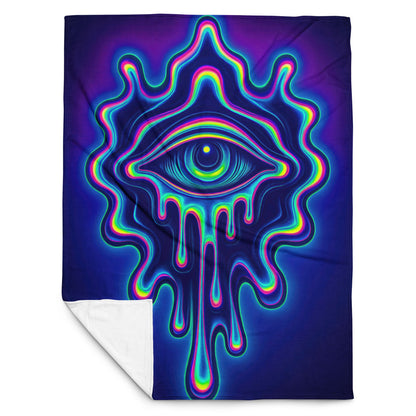 "All Melting Eye" THROW BLANKET, 60″×80″, Front