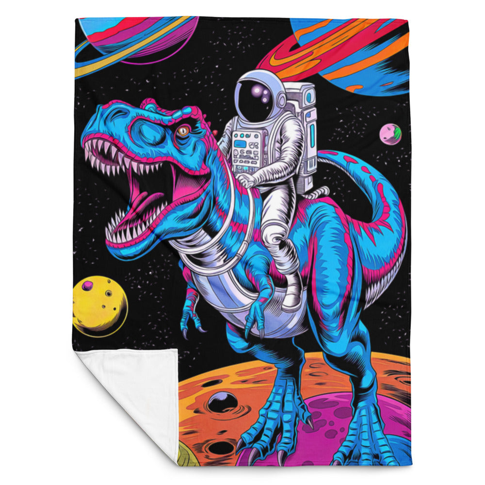 "Space-Rex" THROW BLANKET, 60″×80″, Front
