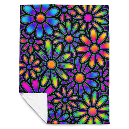 "Mystic Floral Collage" THROW BLANKET, 60″×80″, Front