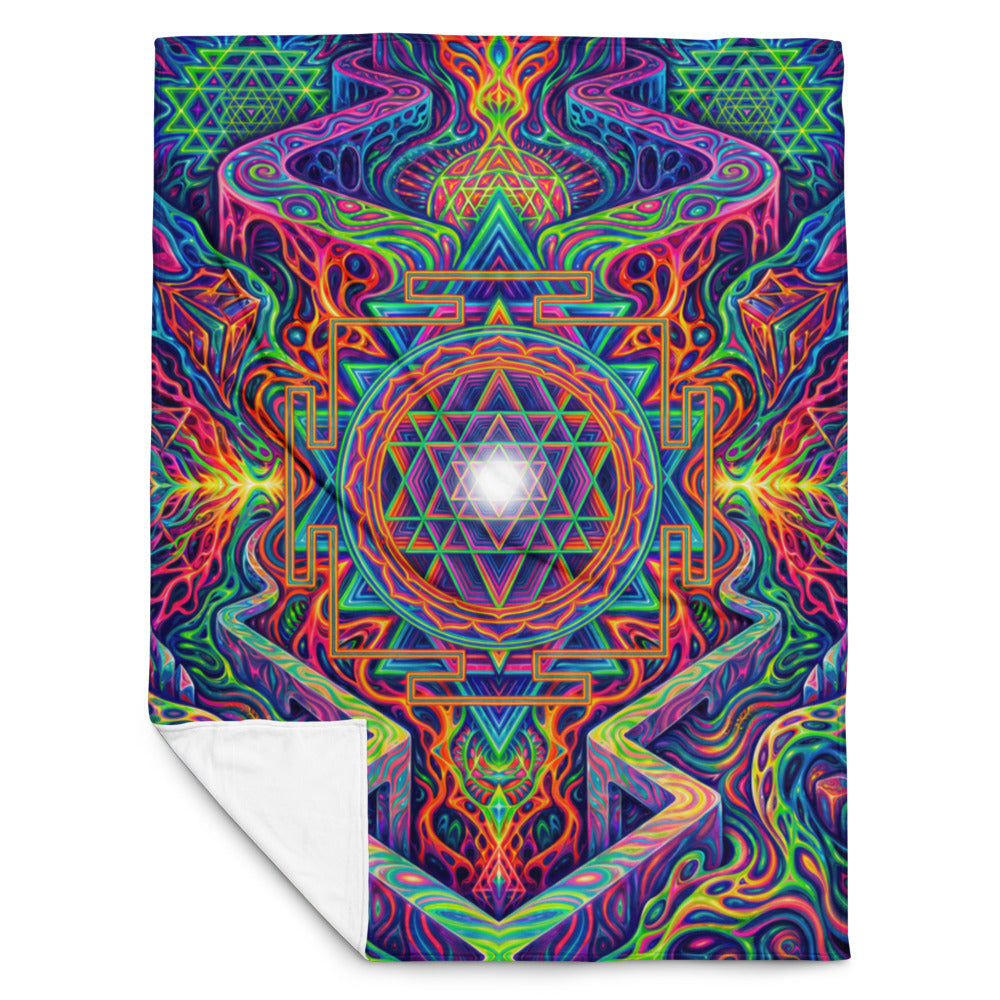 "Oh My Sri Yantra" THROW BLANKET, 60″×80″, Front