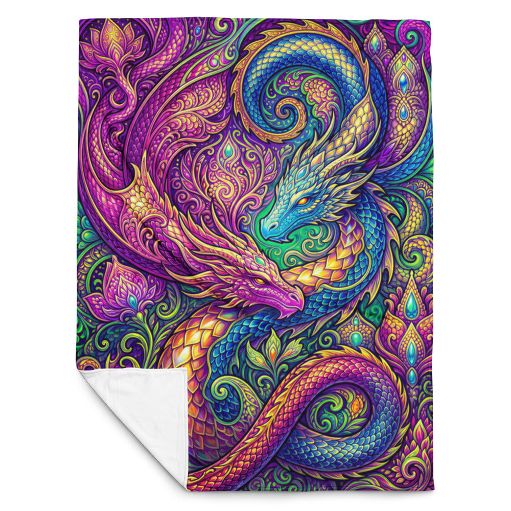 "LovDragons" THROW BLANKET, 60″×80″, Front