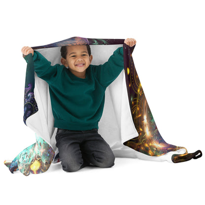 Another flat front view of the "Density 432" throw blanket