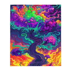 "Mush Tree So Color" THROW BLANKET