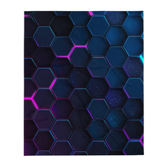 "Dark Honeycomb" THROW BLANKET