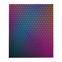 "Rainbow Flower of Life Pattern" THROW BLANKET