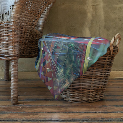 The "Divine Protection" throw blanket styled on a couch in a living room