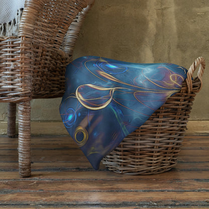 The "Polaris" throw blanket styled on a couch in a living room