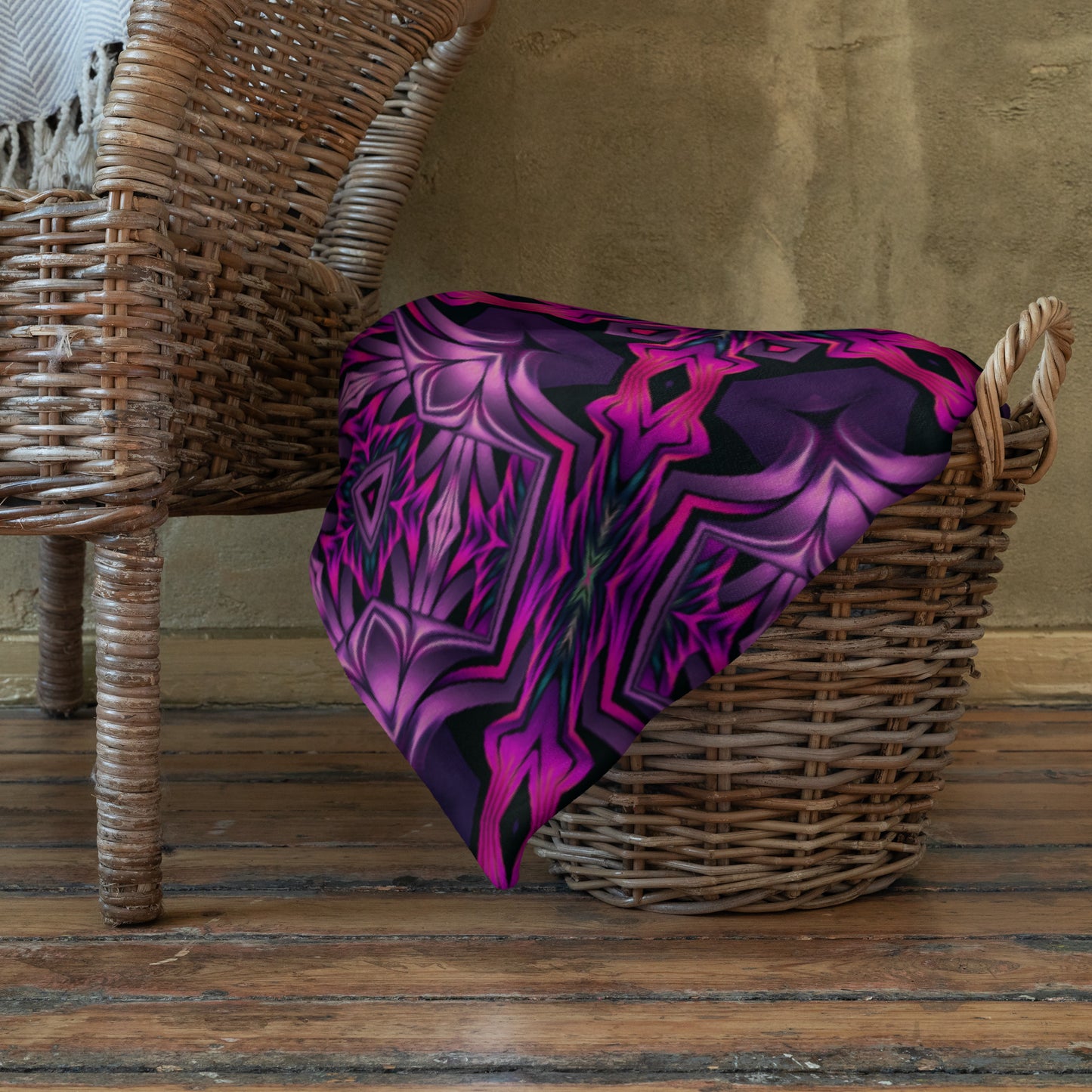 "Forged In Neon" - Psychedelic Pattern THROW BLANKET