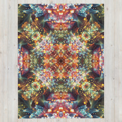 "Kaleidobloom" THROW BLANKET